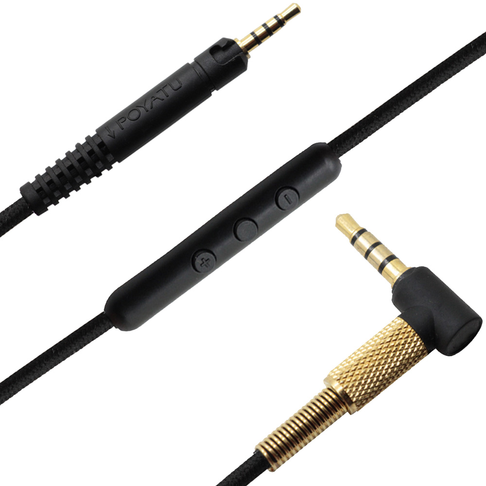 POYATU Wire 3.5mm To 2.5 Audio Cable For AKG K361 Headphone Cable Upgrade Replacement Cord With Mic Remote For IPhone Andriod