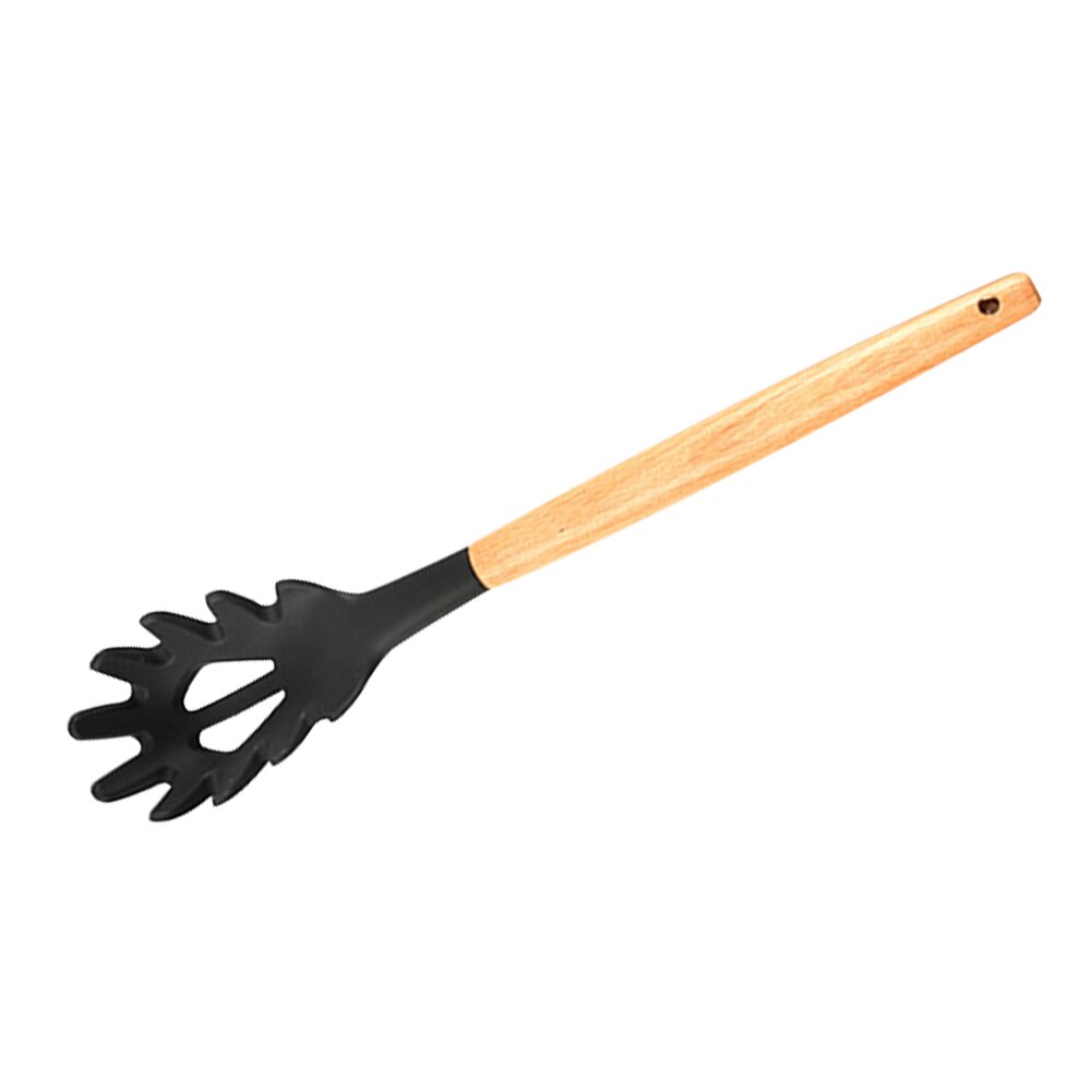 Accessories Gadgets Wooden Handle Tool Non Stick Kitchen Spatula Spoon Baking Cooking Utensil Practical Colander Cookware Shovel: Spaghetti Server