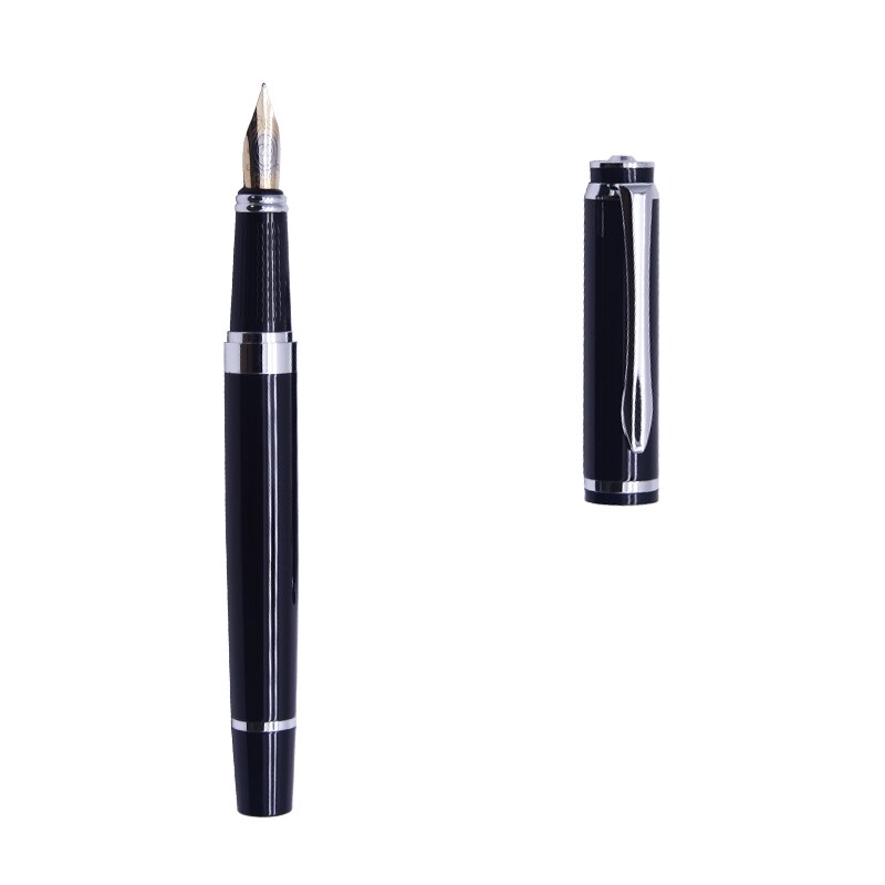 Guoyi A293 luxury Ink Fountain pen 0.5mm Metal high-end business office and corporate logo customization signature pen: Black single pen