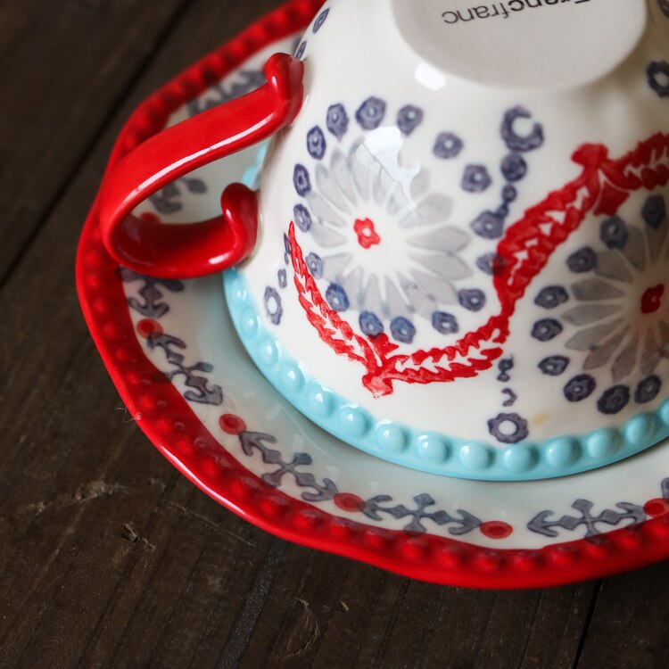 Japansk kop vintage håndlavet keramisk underkop sæt redskabs kop tazas cafe hjemme drinkware  db60bd