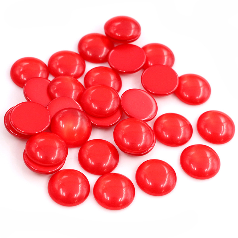 Neue 40 Stück 8 10 12mm mischen Farben Katzenauge Serie Flach zurück Harz Cabochons Schmuck Zubehör: L / Gelb