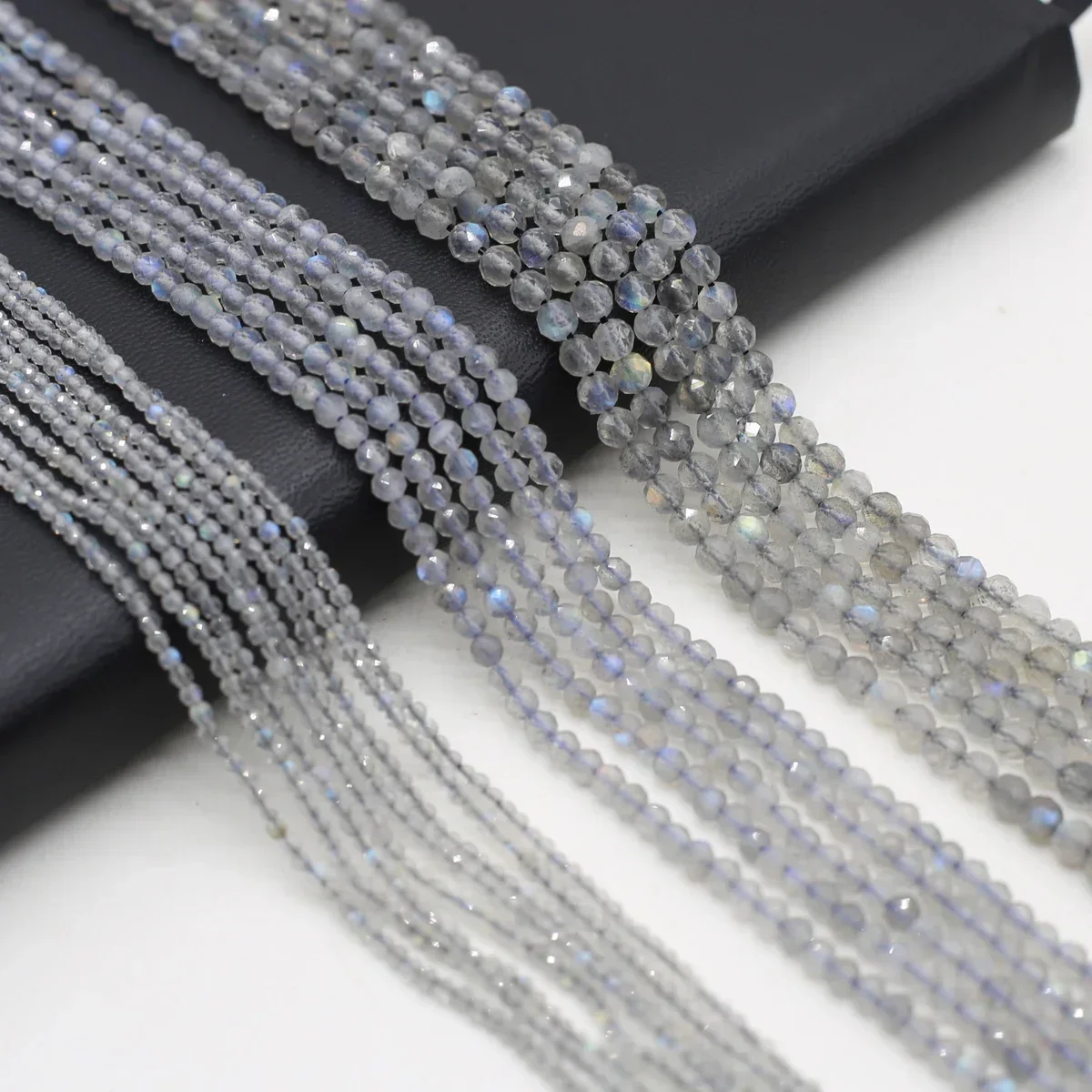 Cuentas de labradorita con destellos de piedra Natural, cuentas de aislamiento facetadas para fabricación de joyería, accesorios para pulseras y collares DIY