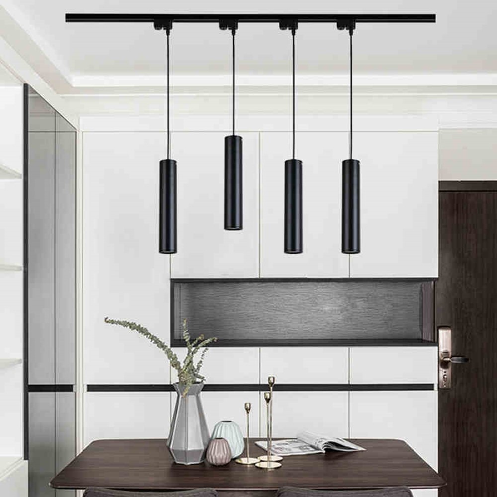 [DBF]Modern LED Track Rail Long tube 5W Pendant Lamp Island Bar Counte Shop Room Kitchen light fixtures hanglamp luminaire