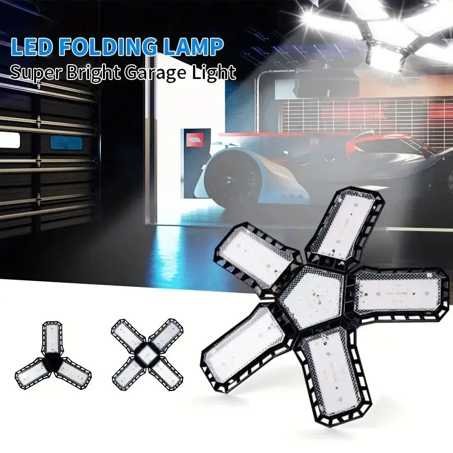 Ampoule de Garage LED très brillante, 40W 60W 80W 10000LM, panneau réglable, éclairage de magasin, douille à vis E27 pour atelier, sous-sol,