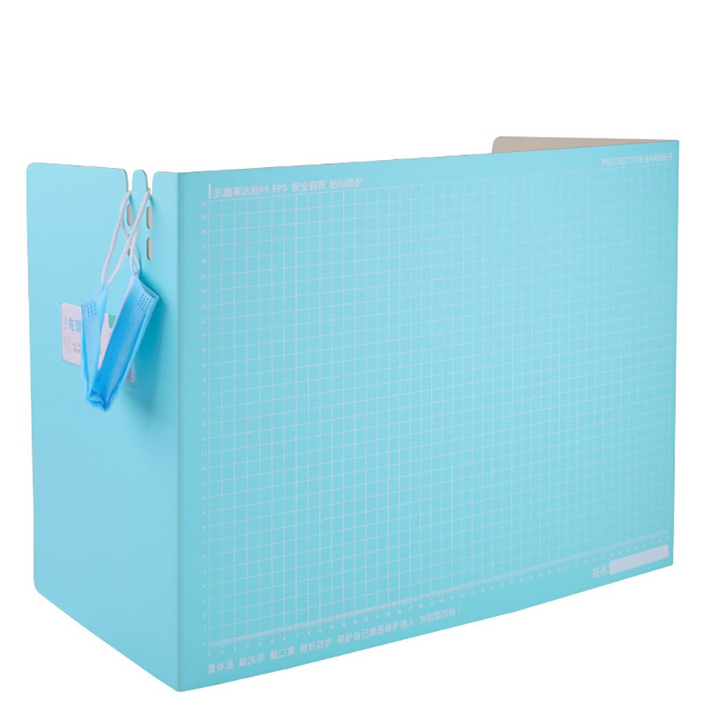 Foldable Office Desk board Sneeze Guard Portable Counter Shield for school Safety Employees Workers Office furniture partition: Green