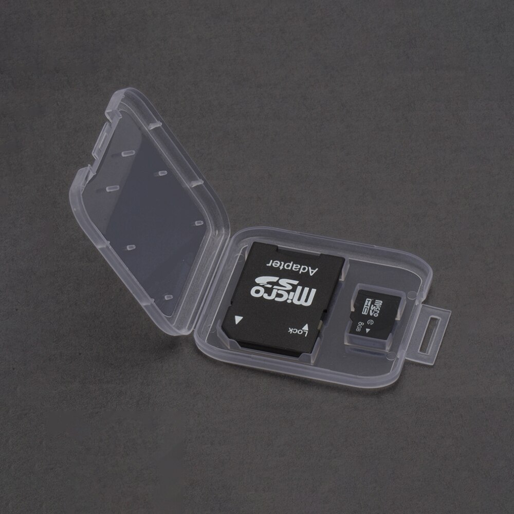 SD Geheugenkaart Case SDHC Houder Protector Transparante Doos Plastic Opbergdoos Opslag voor sd-kaart