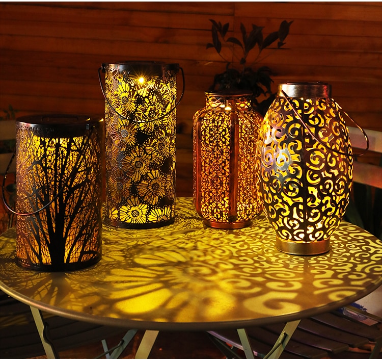 1 PCS Waterproof Solar Light Decorative Solar Lantern Outdoor Hanging Tabletop Lanterns Garden Yard Desk Decorations