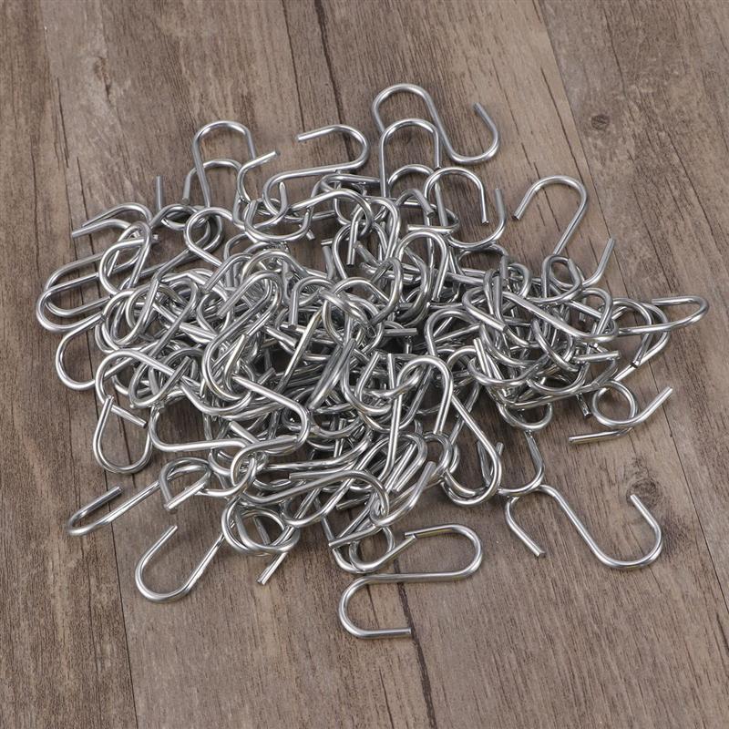 Ganchos en forma de S de 10 piezas, cierre de alambre de hierro resistente de acero inoxidable, perchas de utensilios, Perchero de puerta para cocina y hogar