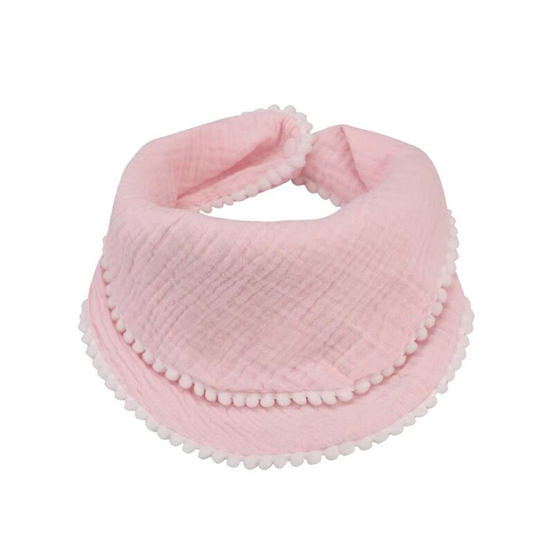 Bavaglini per neonati in morbido cotone panni per neonati Burp tinta unita triangolo garza neonato ragazzo Bandana bavaglini sciarpa alimentazione per bambini roba: light pink