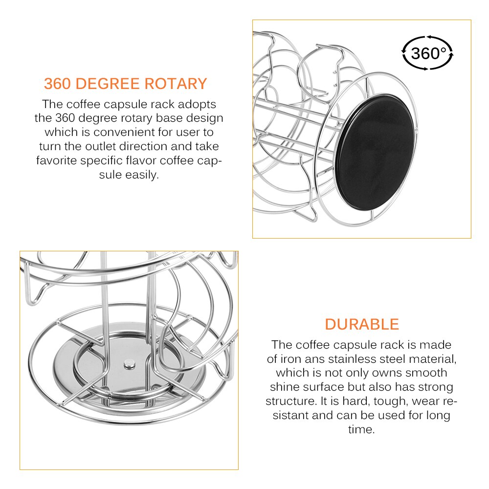 Soporte de Metal para cápsulas de café, soporte de almacenamiento para cápsulas de café Dolce Gusto, cromado