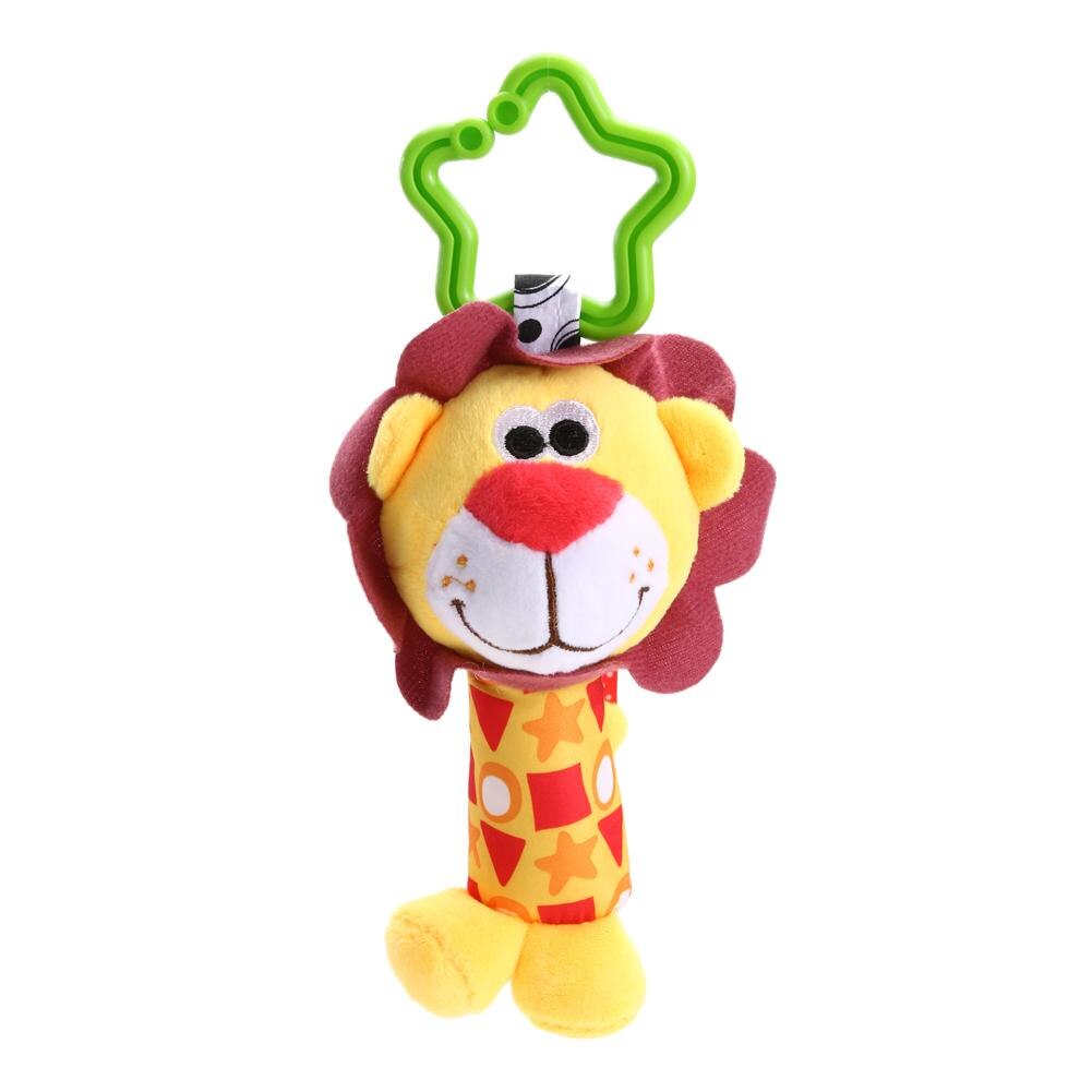 Baby Comfort Toy Cartoon Animal Music Baby Rattle Hanging Bed Bell Baby Stroller Hanging Bell Baby Cotton Rattle hand Bell : C