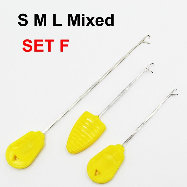 Outils de pêche, 3 pièces, aiguilles de gréement avec hameçon Crochet, bobine de forage pour appâts de pêche, 3 pièces: 3PCS-Set F
