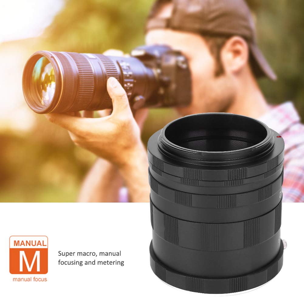 Macro Extension Tube set for Canon EF EOS Aluminium Black SLR Camera Close-Up Shooting Extension Adapter Cameras Lens Ring