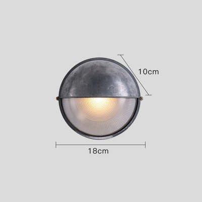 Retro Wand leuchte Industrie Outdoor wasserdicht IP65 grau LED Veranda Lichter Garten Balkon Korridor Außenwand Wand leuchte Beleuchtung: Warmes Weiß / 4W