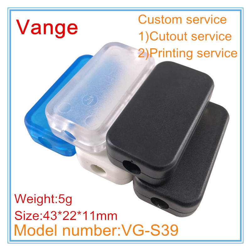 5pcs/lot cable transformer housing 43*22*11mm ABS plastic enclosure box