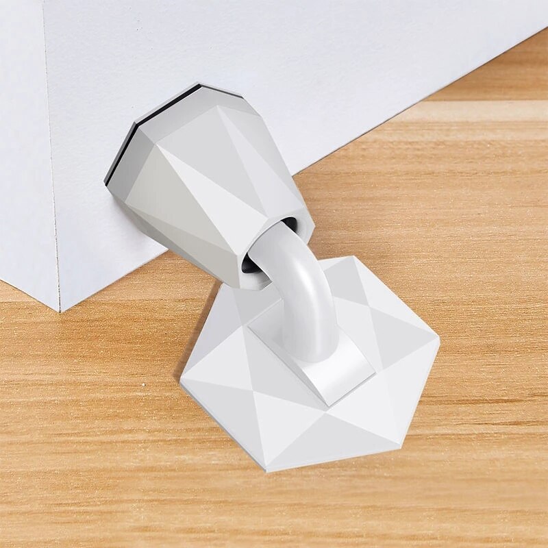 1Pcs Rubber Deurstopper Muur Protector Non Boren Sticker Siliconen Crash Pad Verborgen Deur Bumper Houder Safe Baby Benodigdheden: white