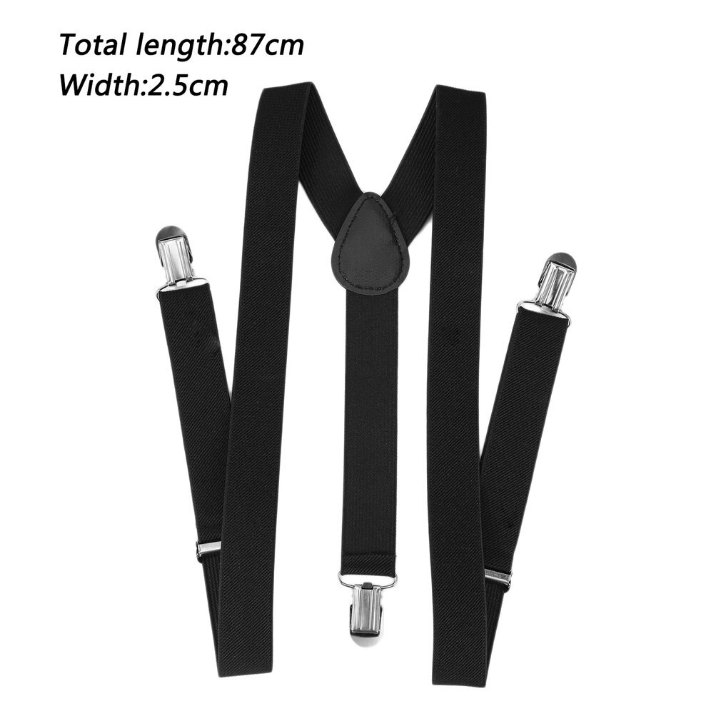 Brace Clip-on Belt Adjustable for Men Women Pants Braces Straps Fully Elastic Y-back Suspender Belt Unisex