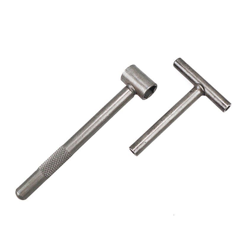 Herramienta de ajuste de válvula de motor de motocicleta, llave de tornillo de válvula hexagonal cuadrada, 8mm, 9mm, 10mm, manómetro de 0,02 a 1mm: T Spanner Set