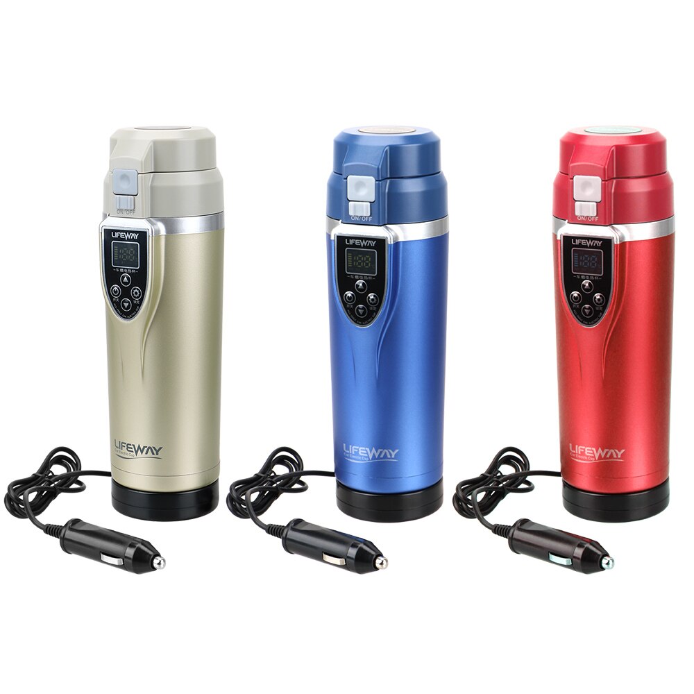 350ml bärbar kokande kopp kaffe te mjölk 12v vattenvärmare justerbar temperatur fordon vattenkokare bil värmekopp mugg