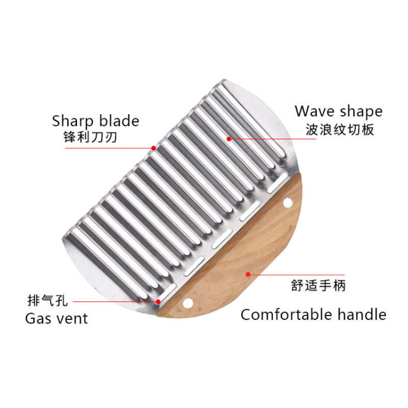Coupe-pâtisserie en acier inoxydable, grattoir à farine, échelle de hachoir, coupe-pâte à Pizza, couteau ondulé, trancheur de frites