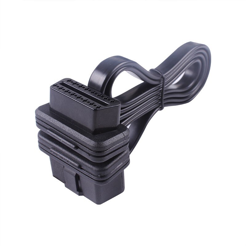 60cm 100cm Dünn Wie Noodle OBDII OBD2 16Pin ELM327 Männlichen Zu Weiblichen Ellenbogen Verlängerung OBD 2 Auto Auto diagnose Kabel Stecker