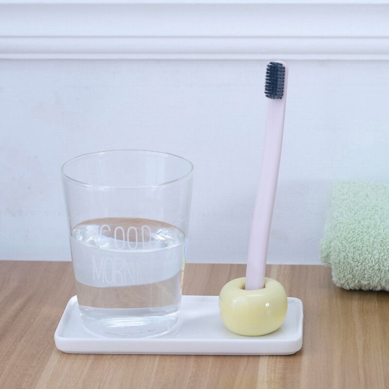 Bandejas de porcelana branca retângulo banheiro escova de dentes cerâmica base suporte de armazenamento sanitário palete banheiro supplies1.