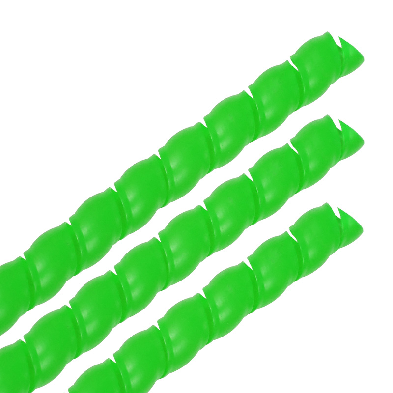 2M Lange 8/10/12mm Kabel Bescherming Hoes Spiraal Wond Flexibele Draad Organisator Isolatie Mouw Draad kronkelende Protector: green / 280mm