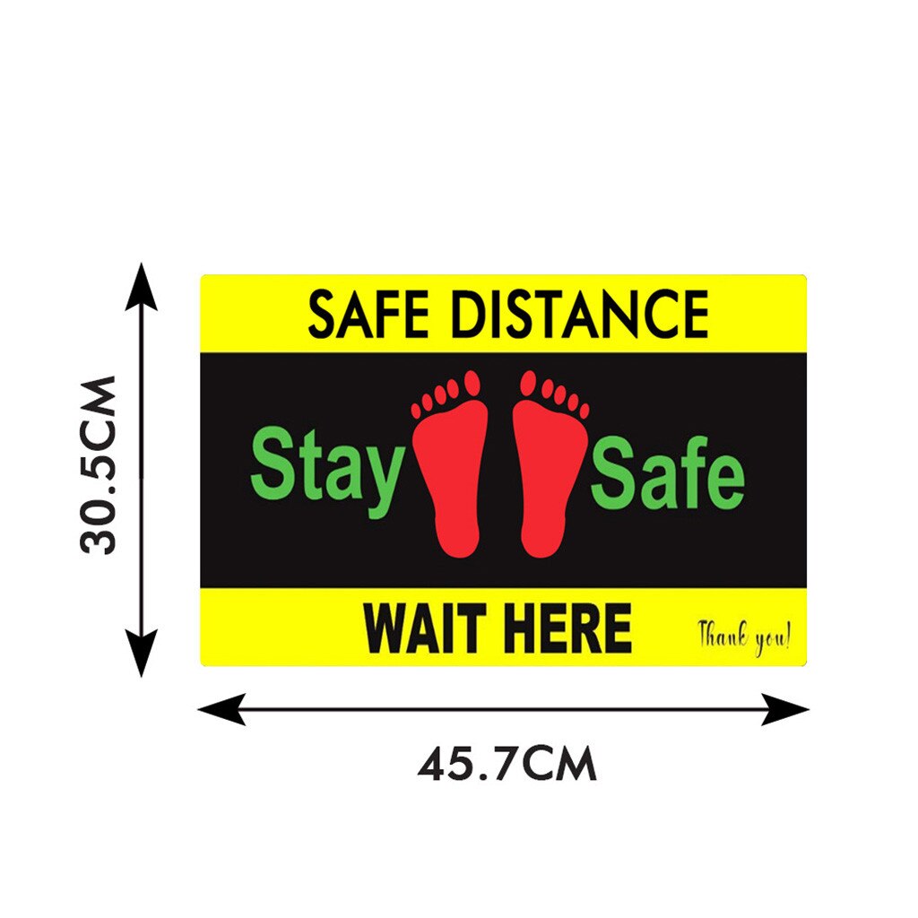 Ground sign Isolated label SAFE DISTANCE Keep 6ft in Between Distance Marker Floor Distance Marker Sticker Mall