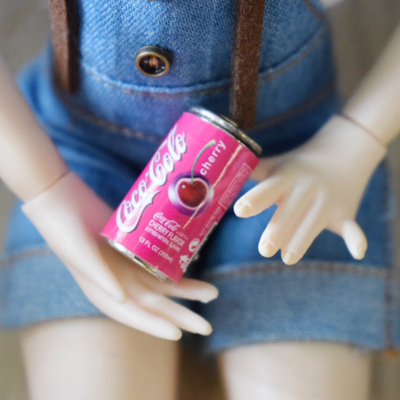 6PCS Mini Coke Miniature Dollhouse Doll Food Drinks Beverage Play Food Toy for 1/6 BJD