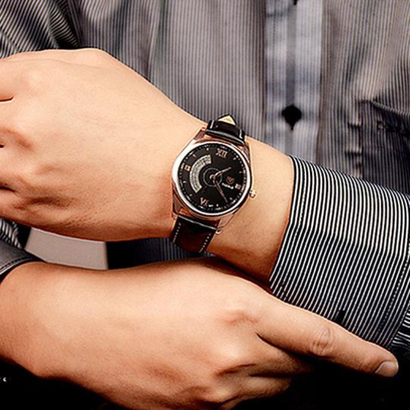 Armbandsur klocka casual läder sport herrklocka toppmärke lyxiga kvarts klockor för män montre homme