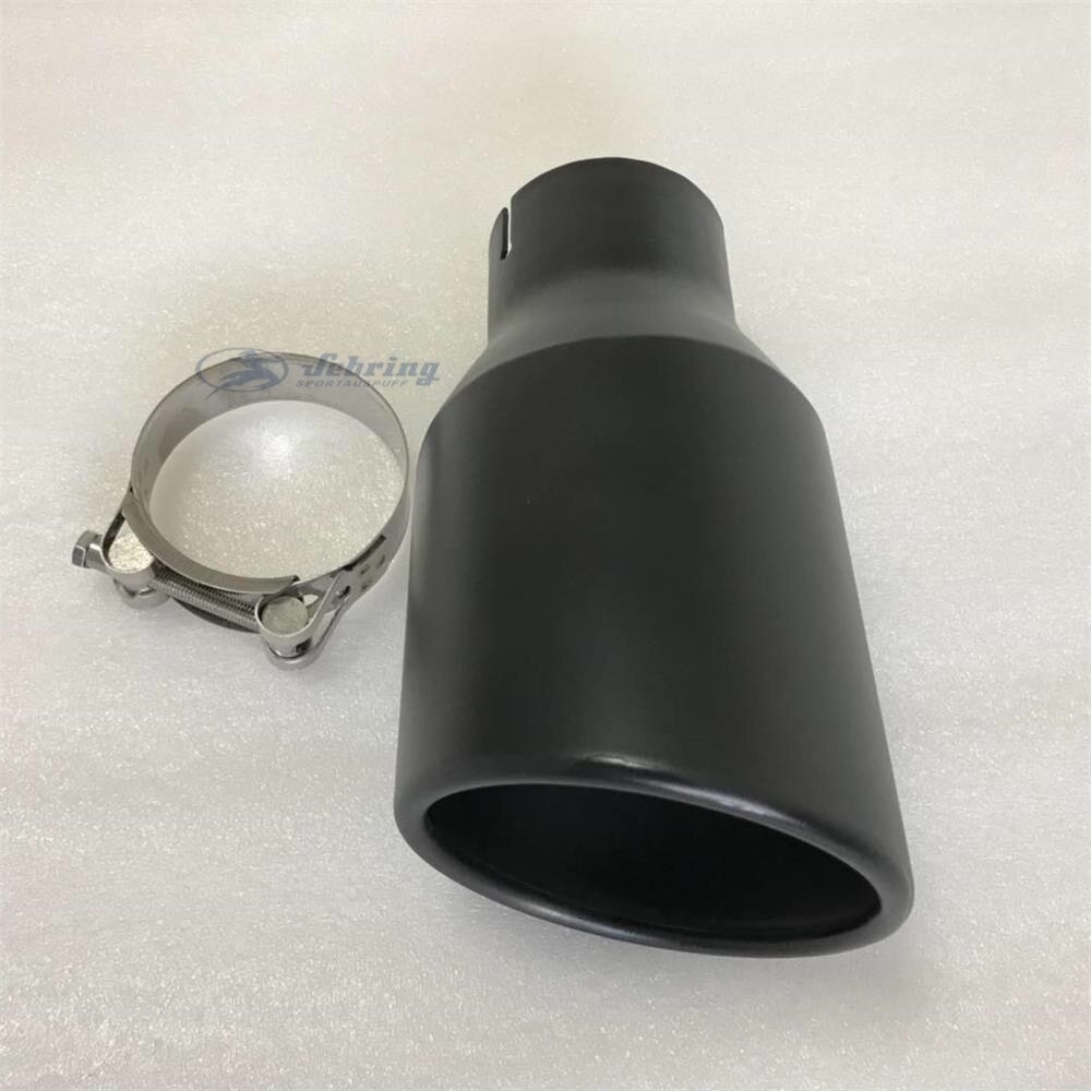 car muffler modified tail pipe stainless steel black large caliber 114 universal tail throat Matte black exhaust tip micro tips
