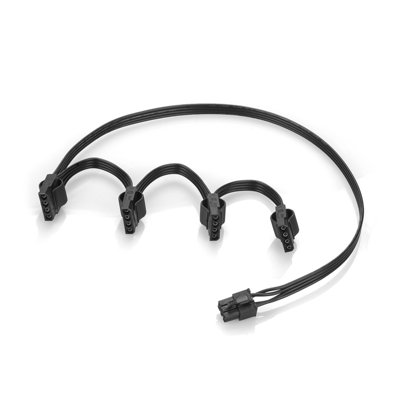 Rgeek pci -e 6 pin samec 1 to 4 sata samica napájací rozbočovač napájací kábel pre corsair  rm650x rm750x rm850x rm1000x: To 4x molex