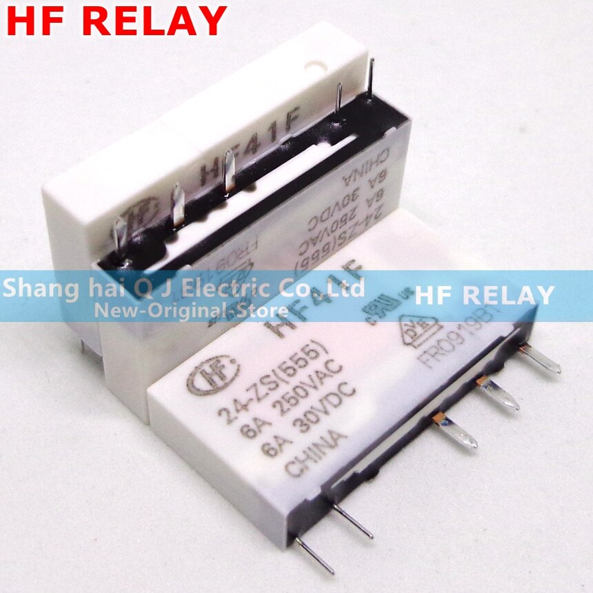 HF relay HF41F-24-ZS HF41F-12-ZS HF41F-5-ZS (555) 6A 1CO HF41F 5V 12V 24V Wafer relay and original