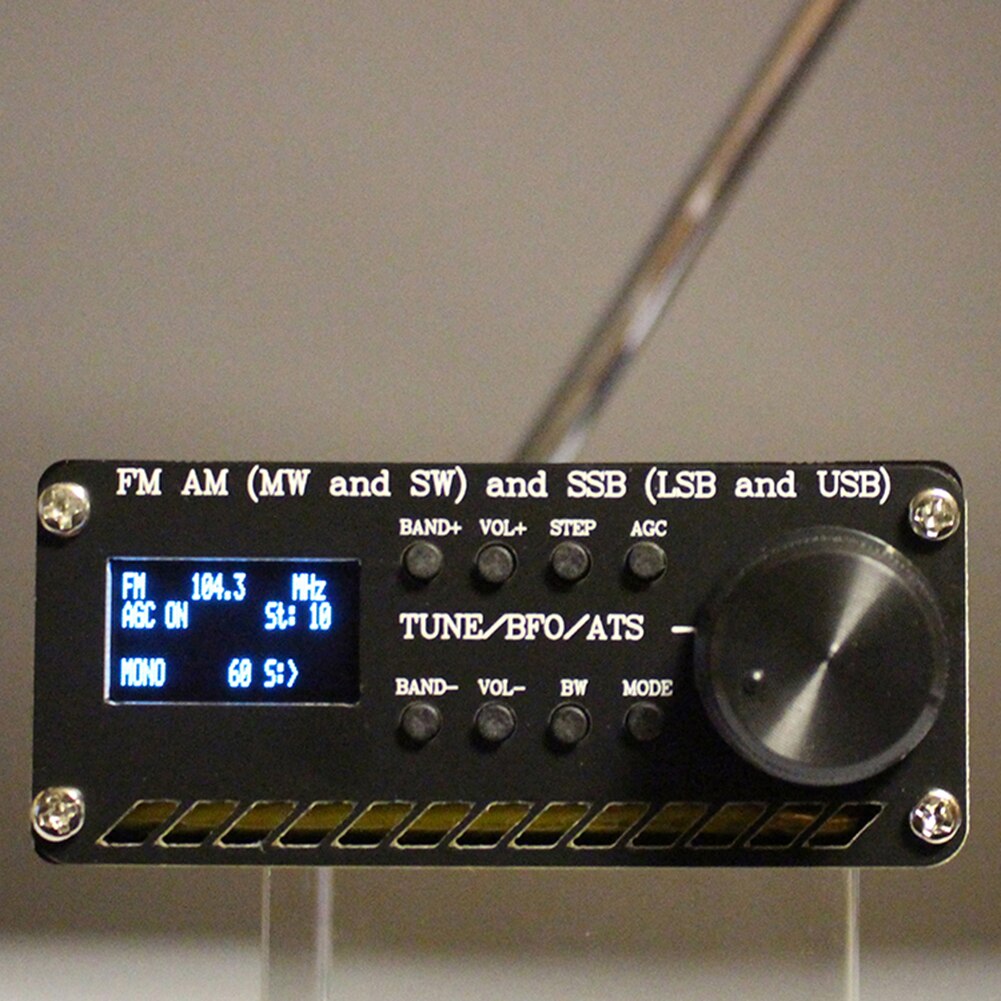 Portable Radio Support Speaker Assembled SI4732 All Band Radio Receiver FM AM (MW SW) SSB (LSB USB) w/ Antenna