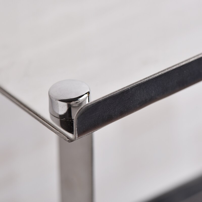 ZhangJi Wall Mount Metal Toilet Paper Holder with Phone Shelf Bathroom Stainless Steel Roll Paper Holder Mobile Phone Rack