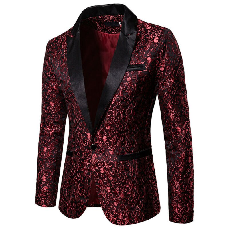 Lente/herfst heren jas zakelijk blazer tops knoop smoking formele jas slim fit pak jackrt