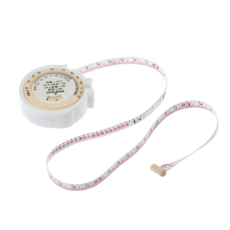 BMI Body Mass Index Retractable Tape 150cm Measure Calculator Diet Weight Loss Tape Measures Tools