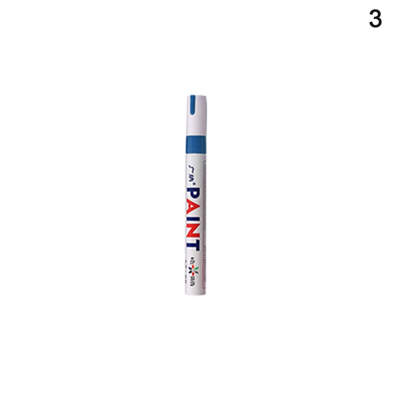 12-color Way Paint Pen Photo Album Graffiti Sign Title Pen Wedding Pen Oily White Mark Touch-up Pen: Blue