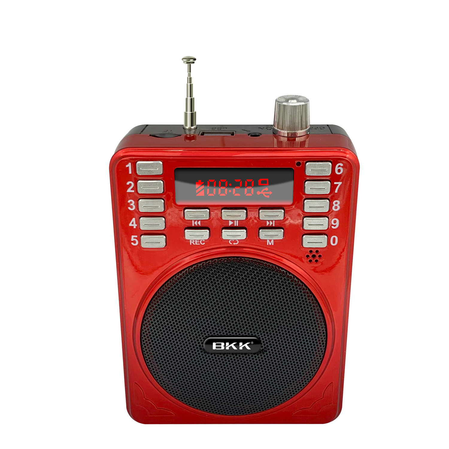 EONKO PA-279BT Voice Amplifier FM Radio Loud Speaker with Bluetooth TF USB FM AUX Earphone Microphone Recording 3pcs Battery