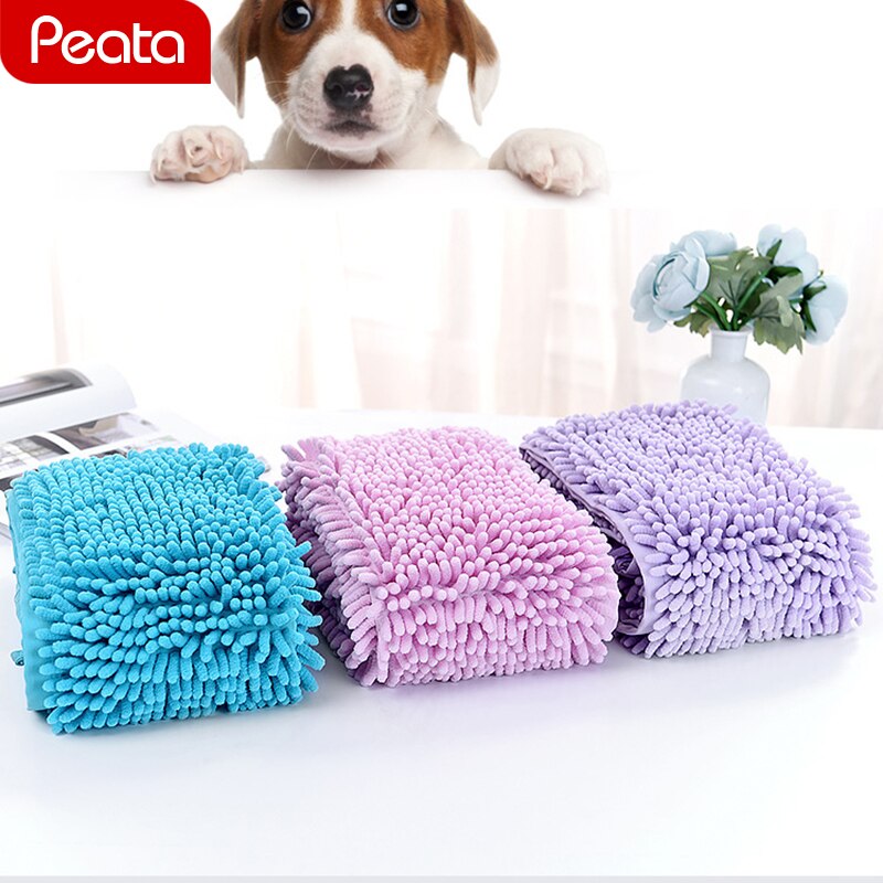 Pet secado Toalla de baño para mascotas toalla para perro gato sudaderas con capucha perro Super batas de baño absorbentes limpieza, baño toalla mascota suministros Z