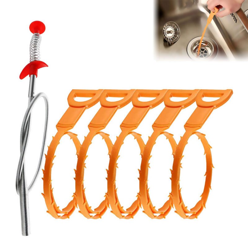 Pipe Dredger Clog Remover Tool Set Drain Clog Remover Hair Pipe Bathtub Shower Toilet Sink And Drain Cleaner Accessories