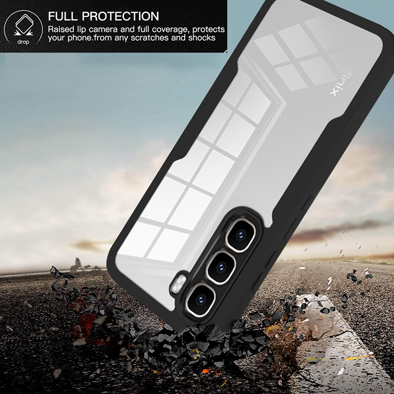 Til infinix 60 stødsikkert 360 ° dobbeltsidet klart telefoncover til infinix 60 pro plus 60i linseskærm fuld beskyttelsesetui