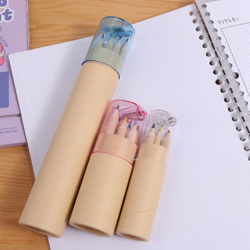 Taidetyökalu koulutarvikkeet piirustus taide tynnyrillinen kawaii lapsi värikynä opiskelija lyijykynä lyijykynä väriliitu 12 värikynää