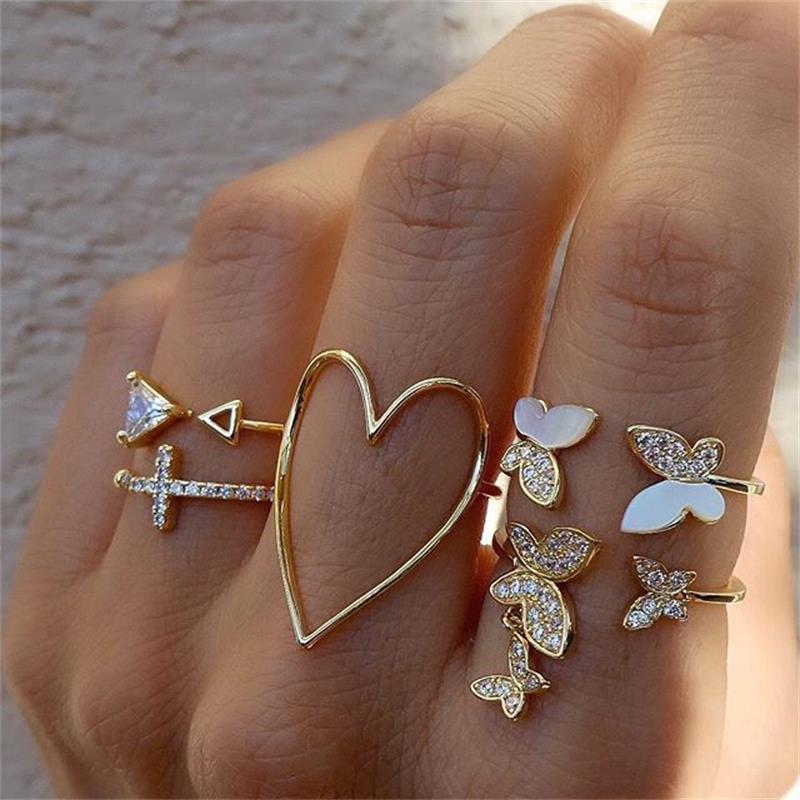 matching rings for women gold plated jewelry snake ring set anillo bague femme anillos slytherin emo accessories: 9