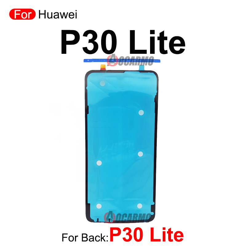 Achterdeur Sticker Voor Huawei P10 P20 P30 P40 Lite 5G P40Pro + P50 Pro P60 Back Cover Plakband lijm P30Pro P40Pro Vervanging: Rood