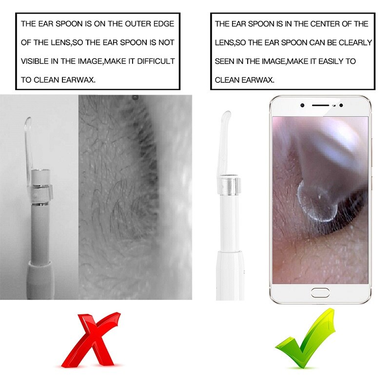 Otoscope Portable Wifi Mm Nettoyeur D Oreille Cam Ra Sans Fil Tunnel Endoscope