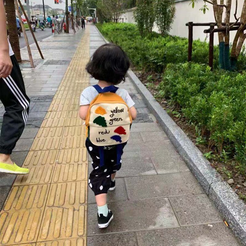 Stitching flip school bag for boys and girls fun small color Backpack shoulder bag children bag mini BAG