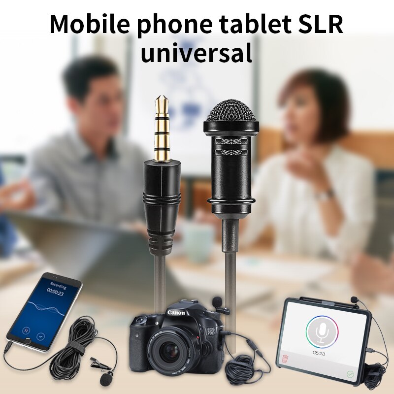 ulanzi Arimic 6M Cable Clip-on Lavalier Lapel Microphone Interview Mic Voice Recording For iPhone Android Smartphone/Tablet