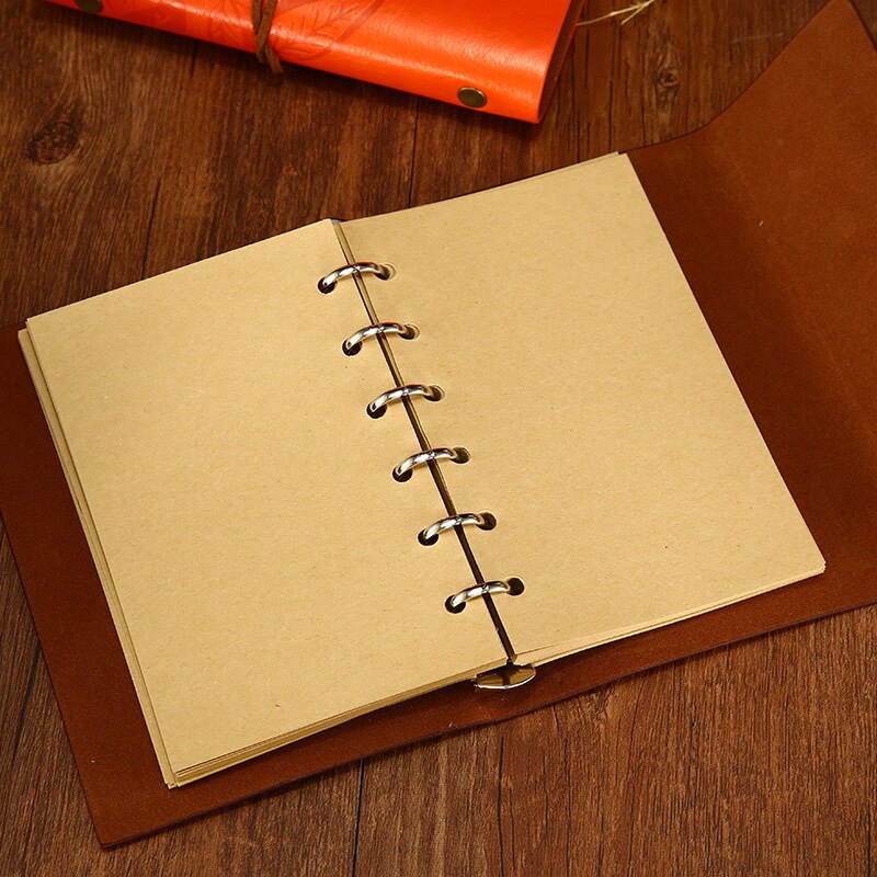 Retro notesbog dagbog notesblok litteratur pu læder notesbog papirvarer rejsende journal planlæggere kontor skoleartikler