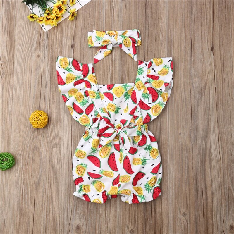 Baby Kleding Ananas Watermeloen Meisjes Romper Baby Zomer Kleding Pasgeboren Ruche Jongens Jumpsuit Baby Meisje Kleding Baby Kostuum